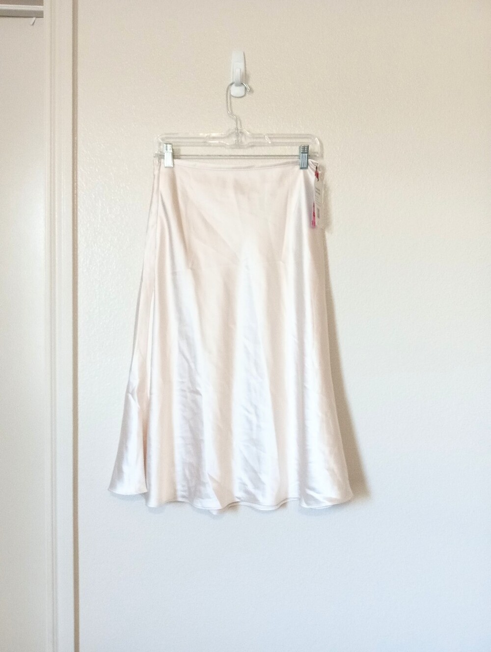 Cider Satin Ivory Champagne Slip Maxi Skirt NWT women's Large